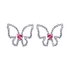 Aretes Mariposa Grande Blanco