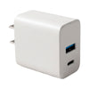 Cargador Doble Entrada Tipo C y USB Blanco