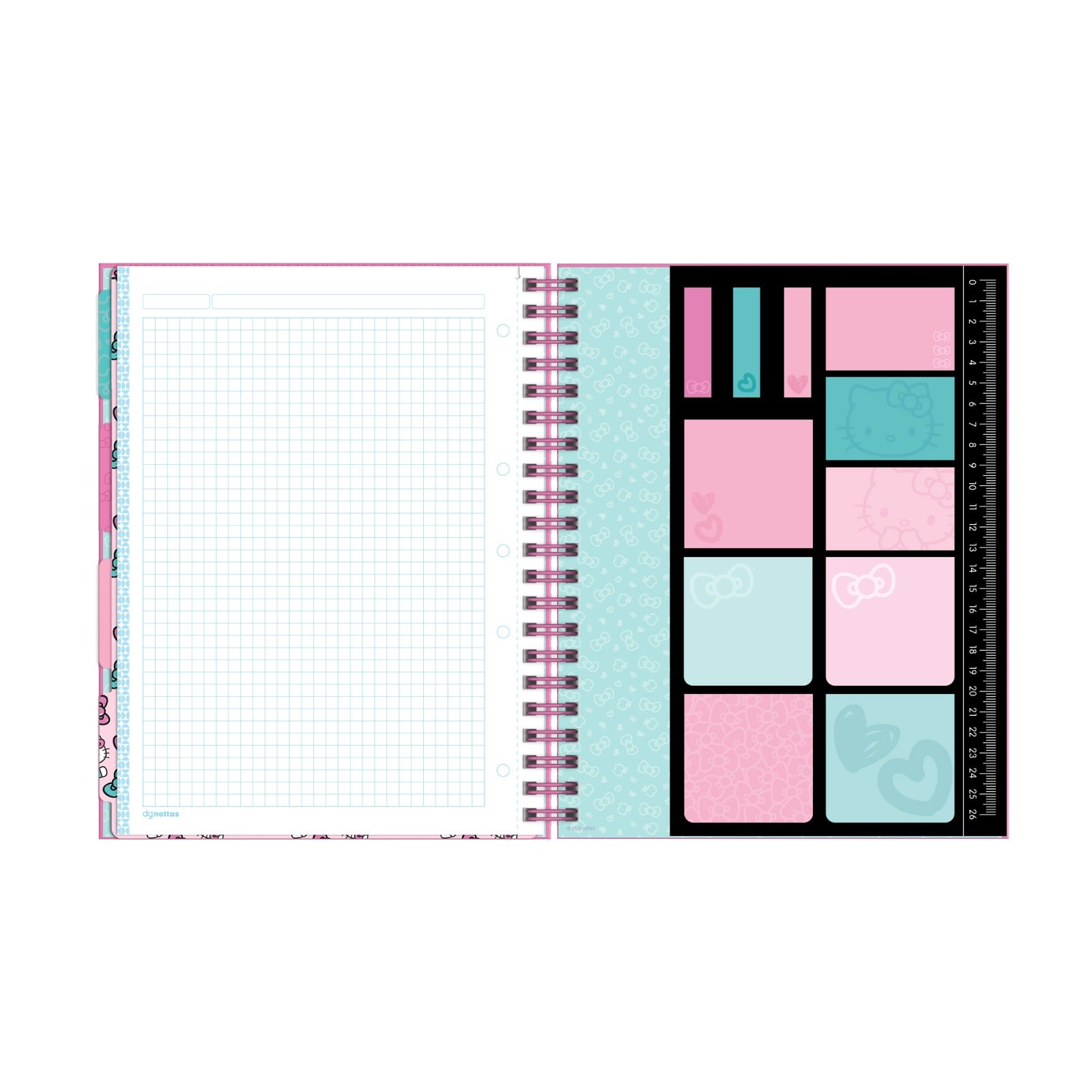 Cuaderno Tapa Dura Cuadriculado A4 160h Diseño Hello Kitty