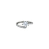 Anillo Plateado Estrella Giratoria