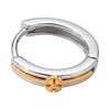 Mini Pendiente Para Hombre Dorado Con Plateado Minimalista