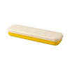 Porta Cubiertos con Tapa Transparente Amarillo