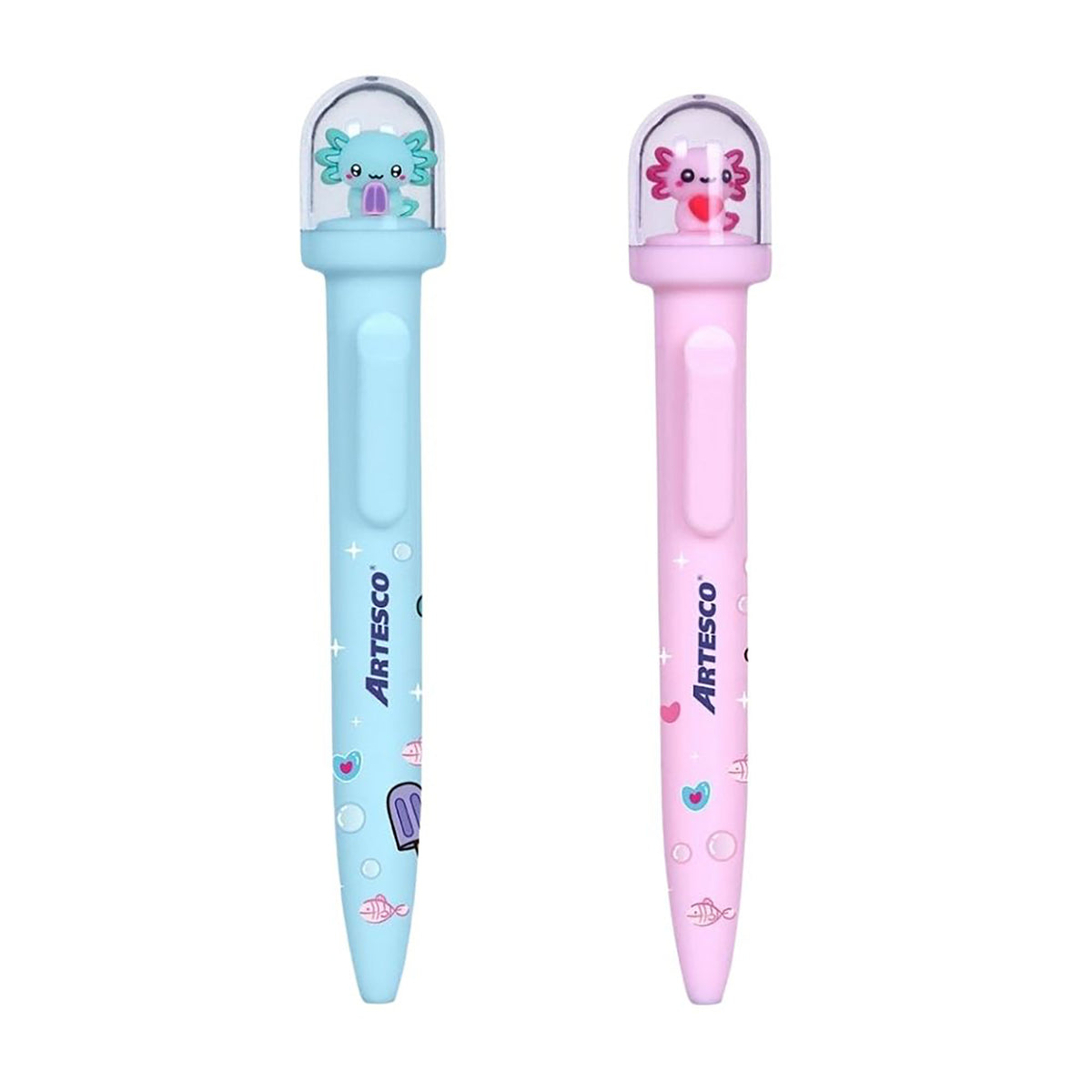 Bolígrafo Tinta Semi Gel Axolove Azul Artesco (Modelos Aleatorios)