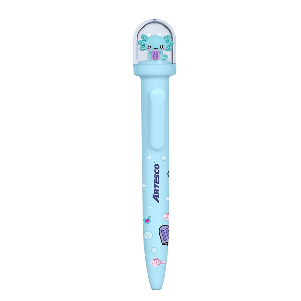 Bolígrafo Tinta Semi Gel Axolove Azul Artesco (Modelos Aleatorios)