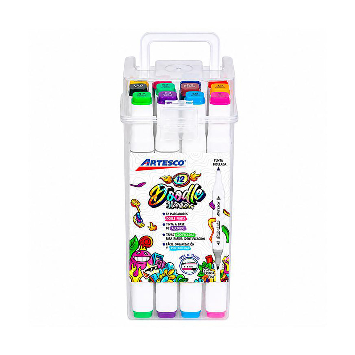 Marcadores a Base de Alcohol Artesco Doodle Markers X 12 Und