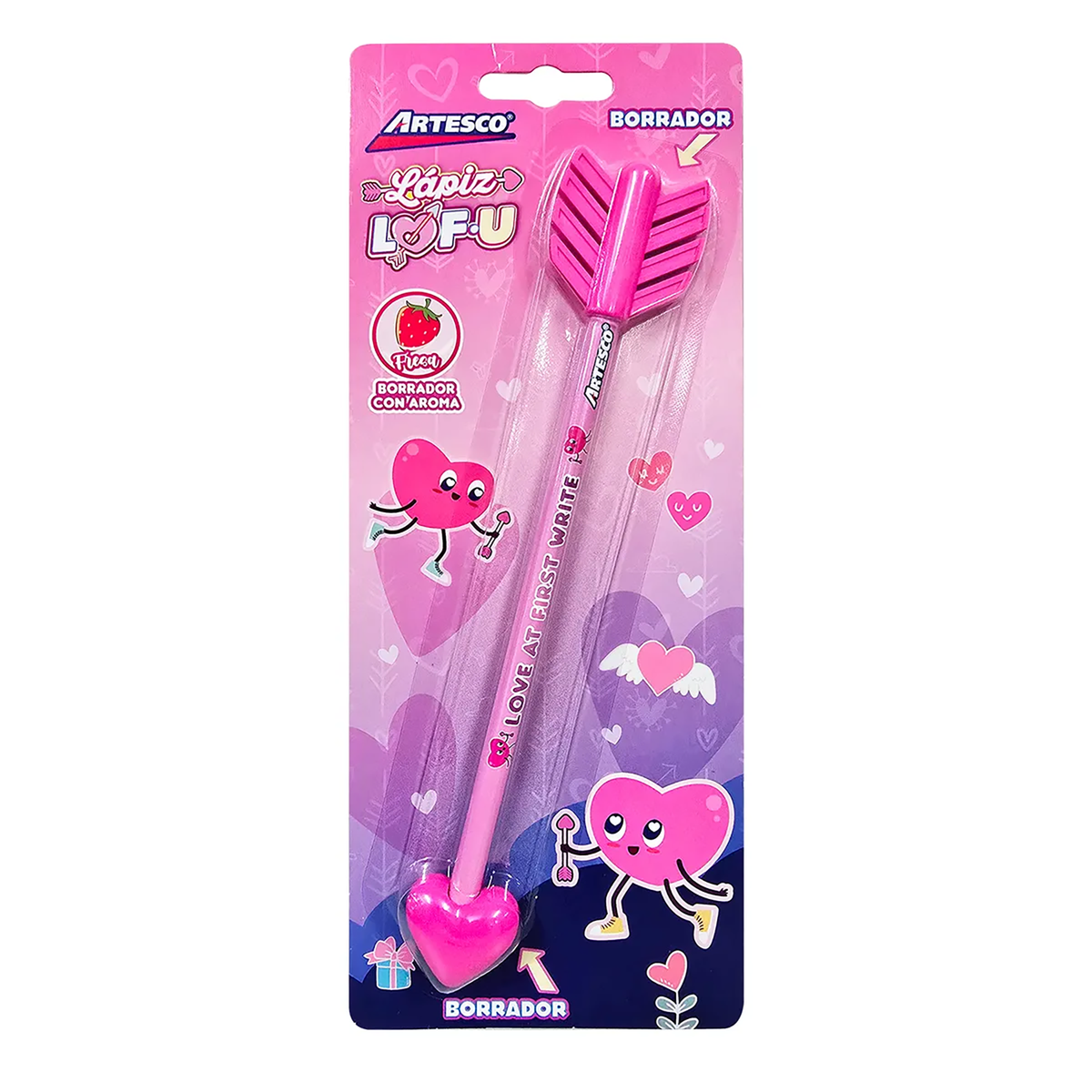 Lápiz con Borrador Cupid Love Artesco