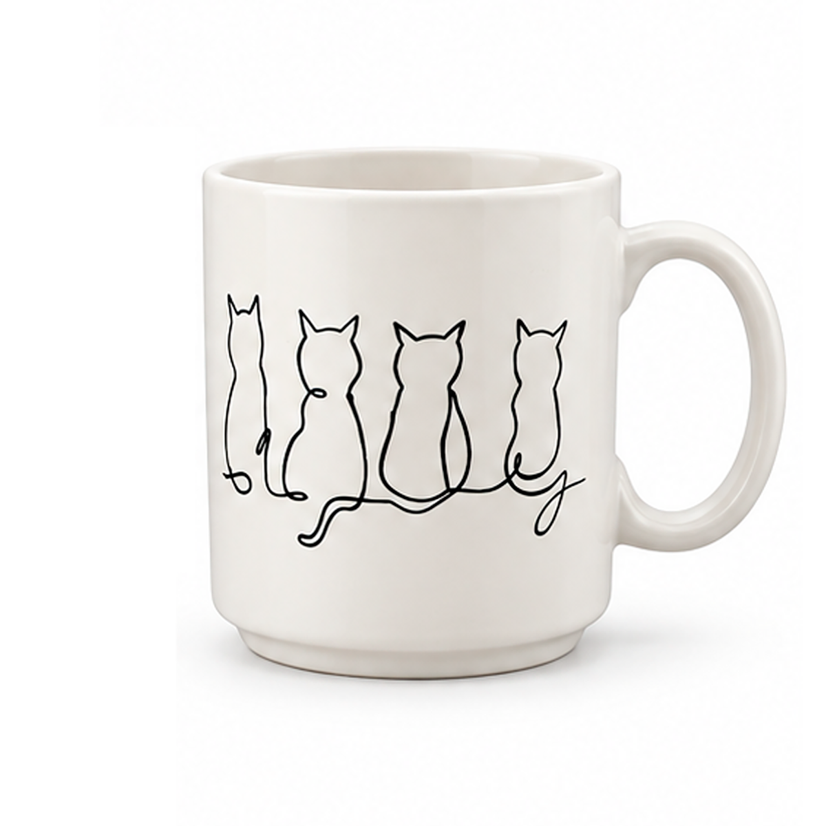 Taza Minimalista Animal Line Art (Modelos Aleatorios)