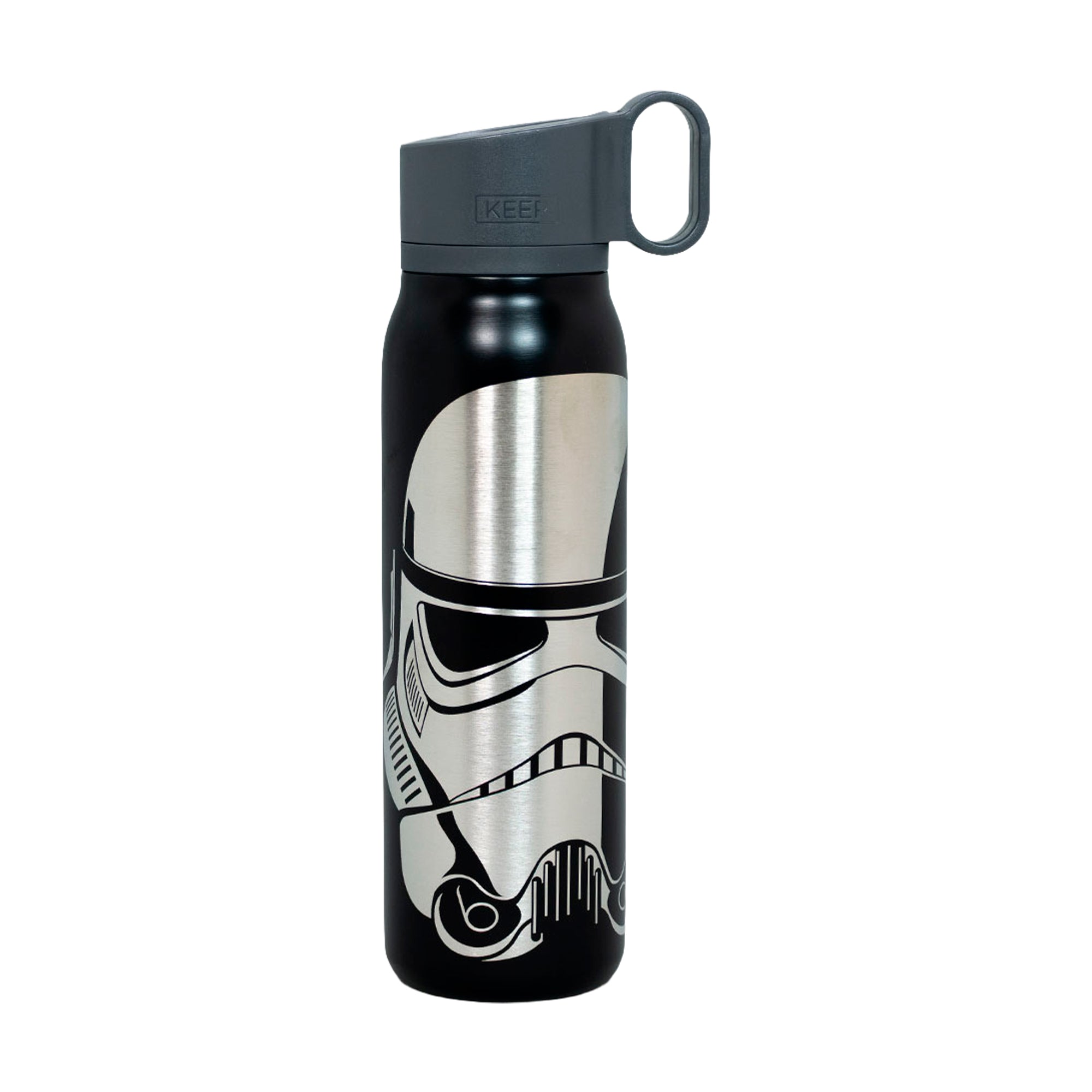 Botella Metálica 750ml Gancho Black Star Wars