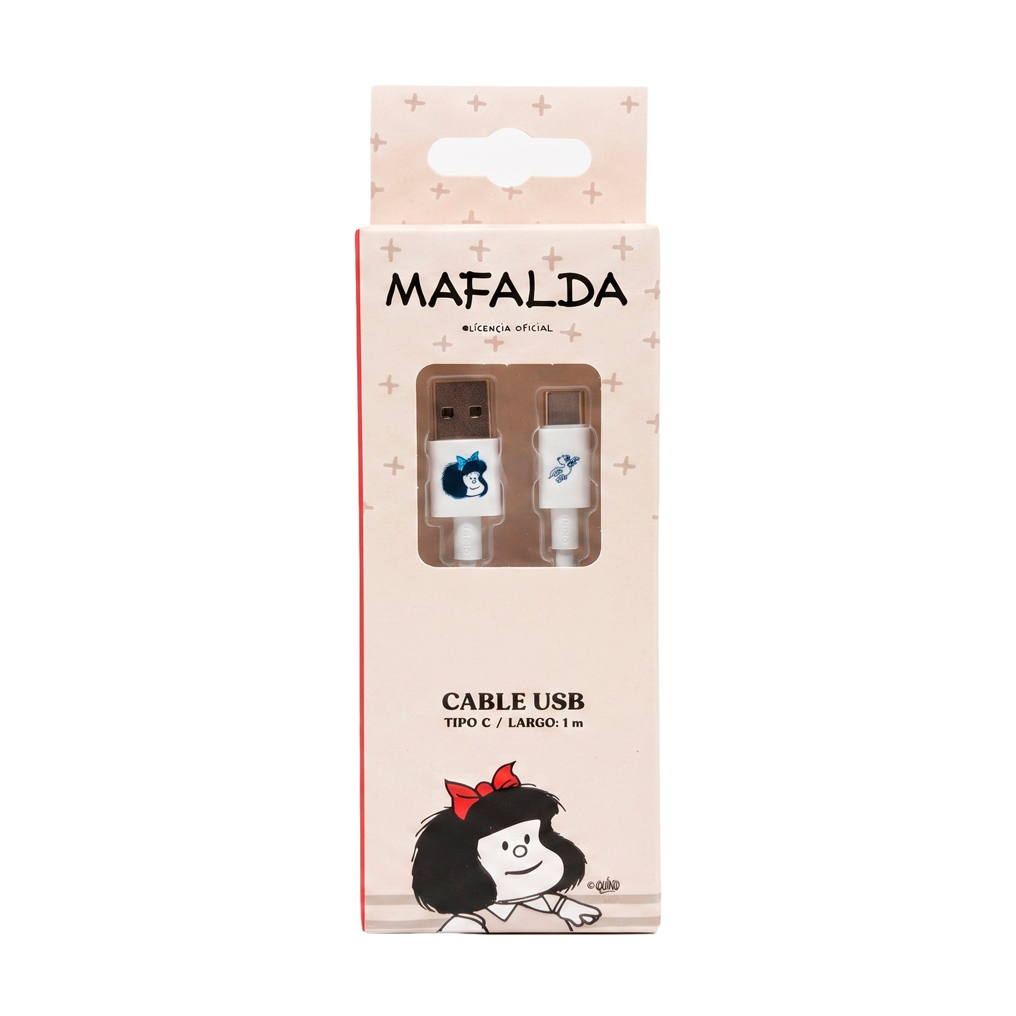 Cable Cargador Mafalda Tipo C Azul