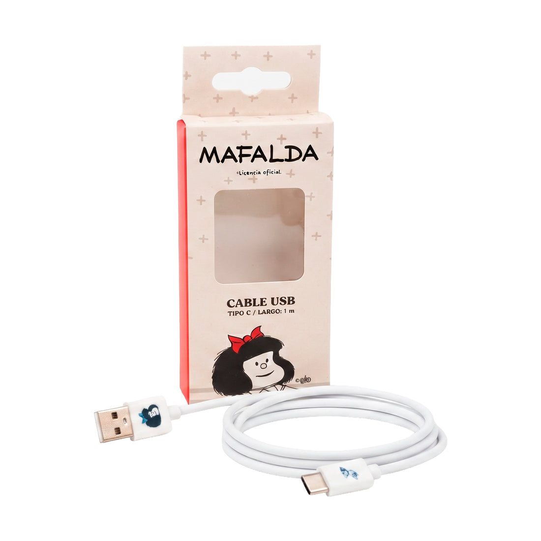 Cable Cargador Mafalda Tipo C Azul
